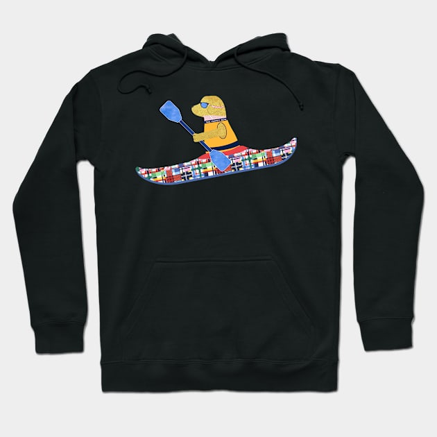 Golden Retriever Preppy Kayaker Hoodie by emrdesigns